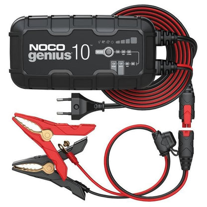 NOCO GENIUS10 Smart 10-Amp Battery Charger: 6V/12V Lithium, Lead-Acid, Gel, AGM Batteries