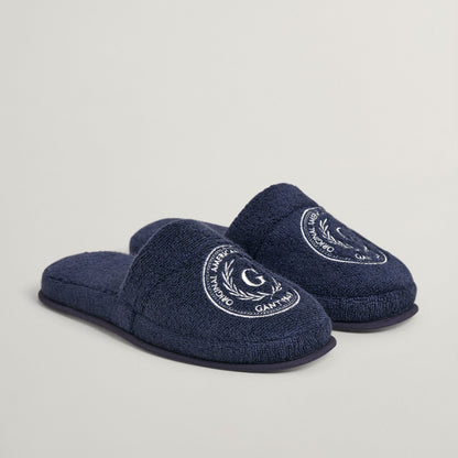 GANT Crest Terry Slippers: Plush, Absorbent, Unisex Home Comfort Footwear