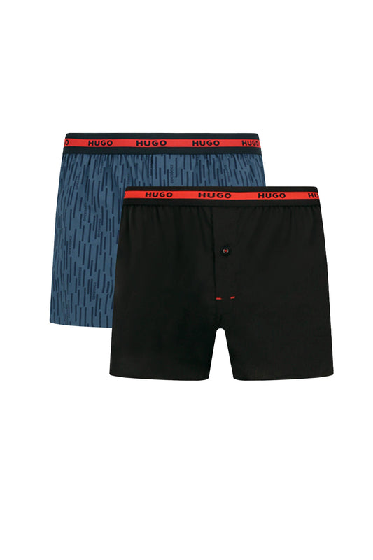 Hugo Boss Men's Premium Cotton Boxer Shorts 2-Pack: Comfort, Style, Logo Waistband