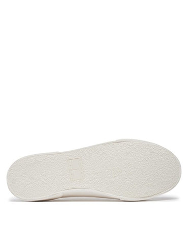 Classic White Canvas Low-Top Sneakers for Men by Tommy Jeans