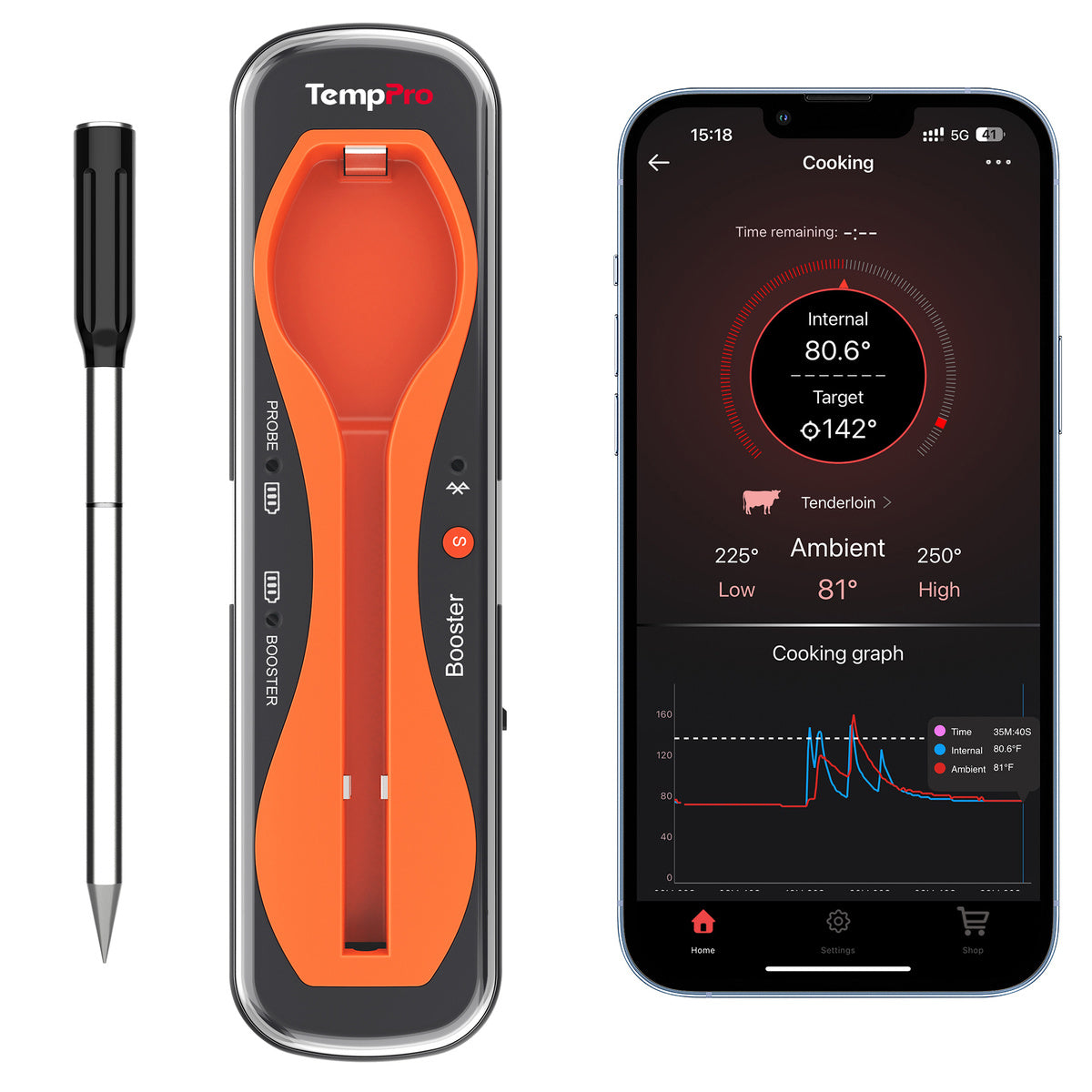 TempPro TempSpike TP960 Wireless Meat Thermometer