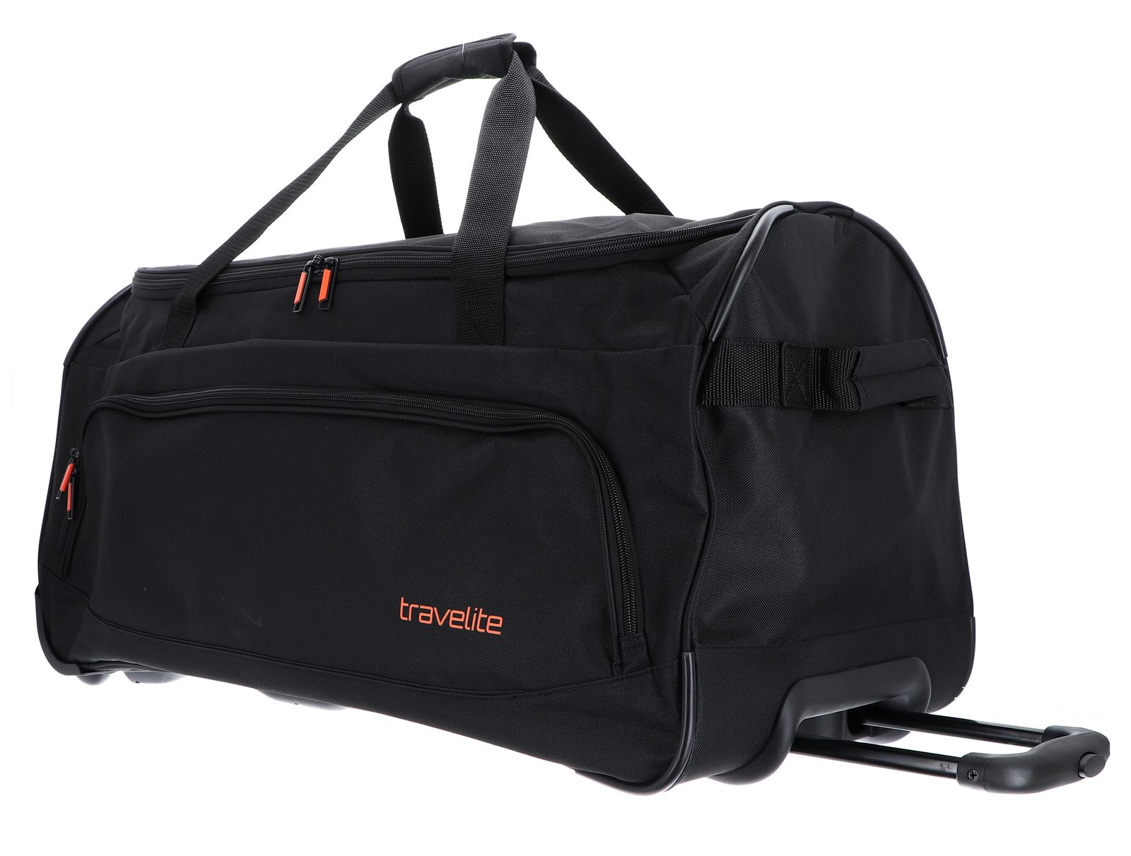 Travelite Basics Fresh Black Wheeled Duffle Bag - 89L Capacity for Effortless Adventures
