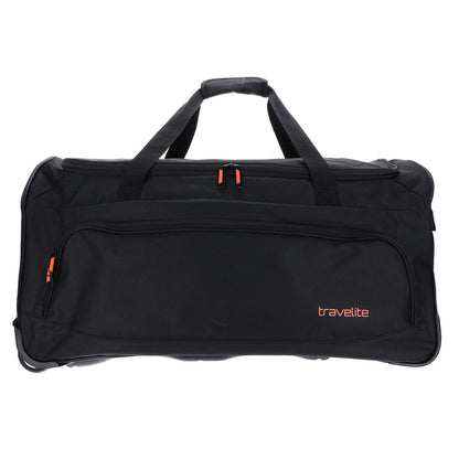 Travelite Basics Fresh Black Wheeled Duffle Bag - 89L Capacity for Effortless Adventures