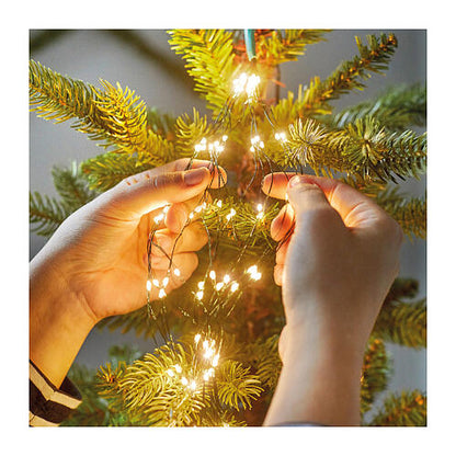 672 Warm White MicroLED Christmas Tree Lights 83 in Silver Wire Indoor/Outdoor IP44