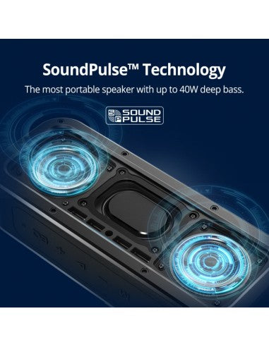 Tronsmart Element Force SoundPulse: Waterproof 40W Portable Bluetooth Speaker with Deep Bass