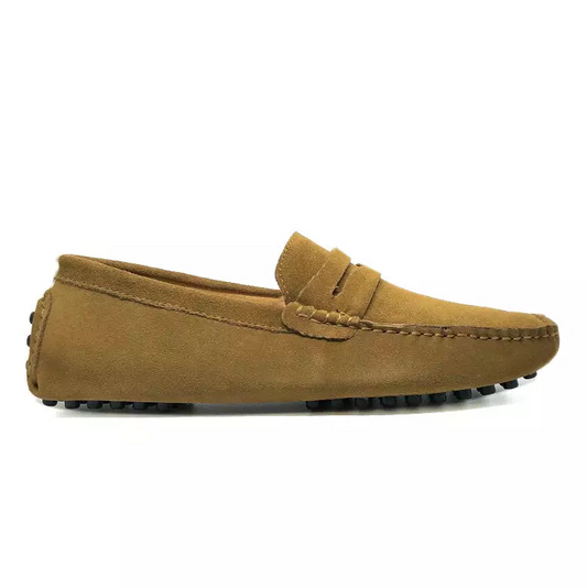 Twenty Eight Brown Suede Loafers MC024 Slip-On Men's Shoes
