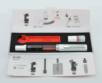 TWSBI Eco Clear Demonstrator Fountain Pen 1.1mm Italic Steel Nib