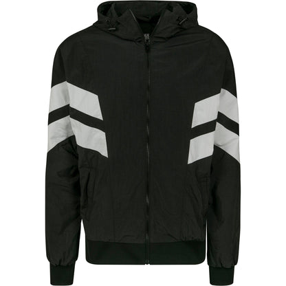 Men's Crinkle Panel Track Jacket: Stylish, Functional, Sporty Design with Hood