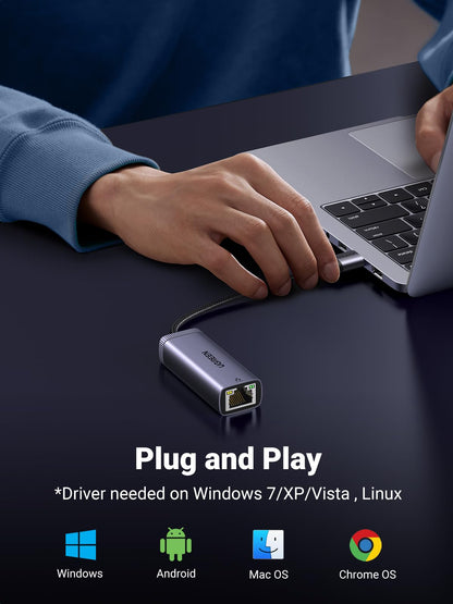 UGREEN USB‑C to Gigabit Ethernet Adapter 3.0 Plug‑and‑Play