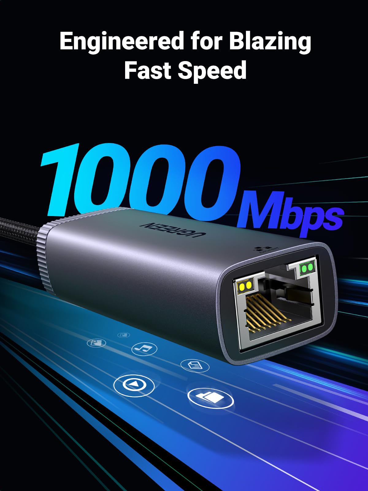 UGREEN USB‑C to Gigabit Ethernet Adapter 3.0 Plug‑and‑Play