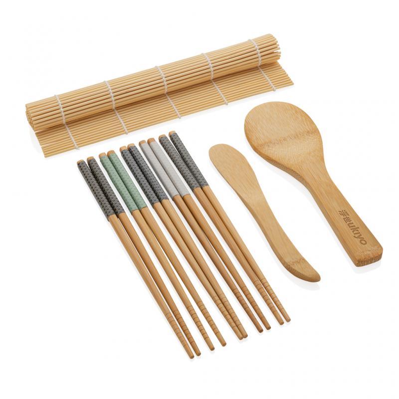 Ukiyo 8-Piece Bamboo Sushi Dinner Making Set with Chopsticks and Utensils - Gomix Brands Outlet