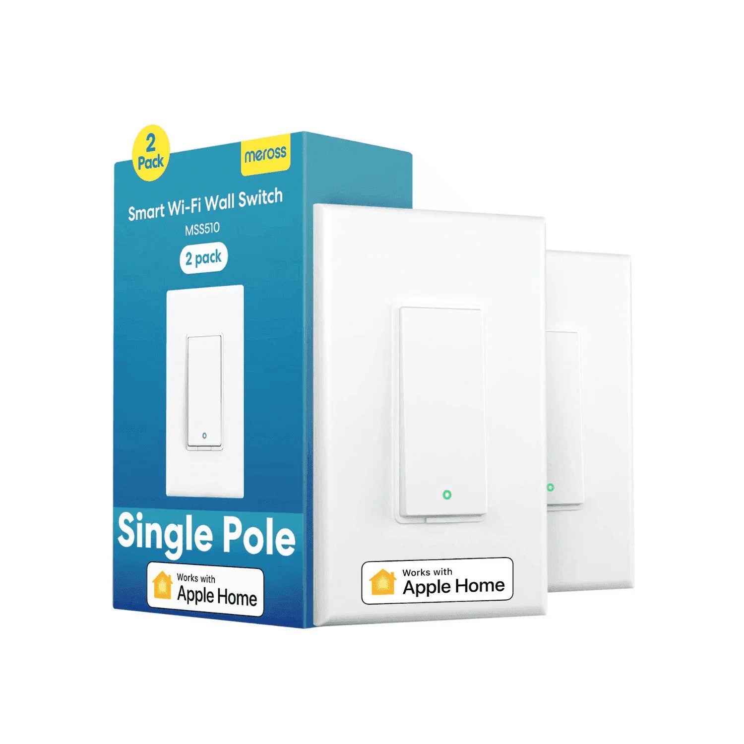 Meross MSS510HK Smart Light Switch – HomeKit, Alexa, Google Assistant