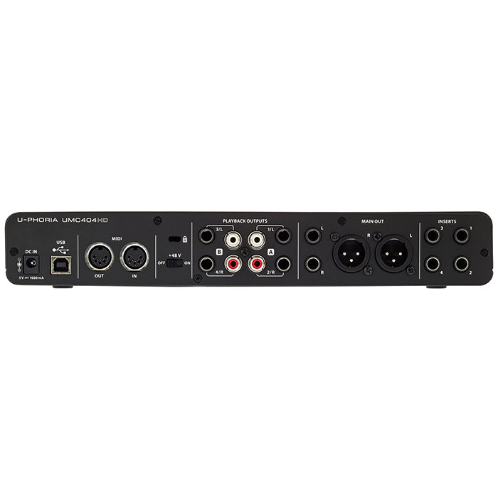 Behringer U-PHORIA UMC404HD 4-in/4-out USB Audio Interface 24-bit 192kHz