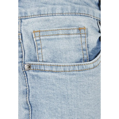 Men's Urban Classics Slim Fit Denim Jeans with Zipper Details Blue