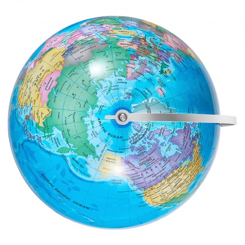VEVOR 8-inch Educational Rotating World Globe with Stand & Time Zone Dial