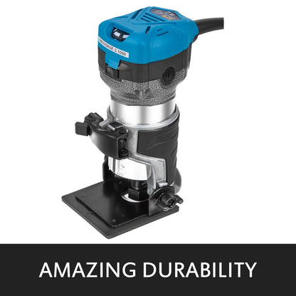 VEVOR 1.25HP Compact Router Kit with Variable Speed, Plunge & Tilt Bases