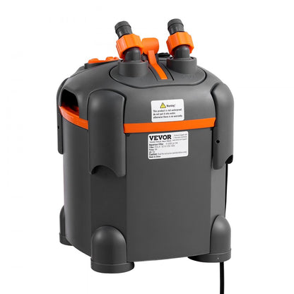 VEVOR Ultra-Quiet Canister Aquarium Filter 172 GPH, 30 Gallon, UV Protection