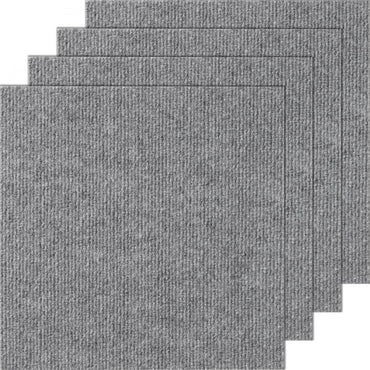 VEVOR Carpet Tiles Peel and Stick 12" x 12" Light Gray (12 Tiles)