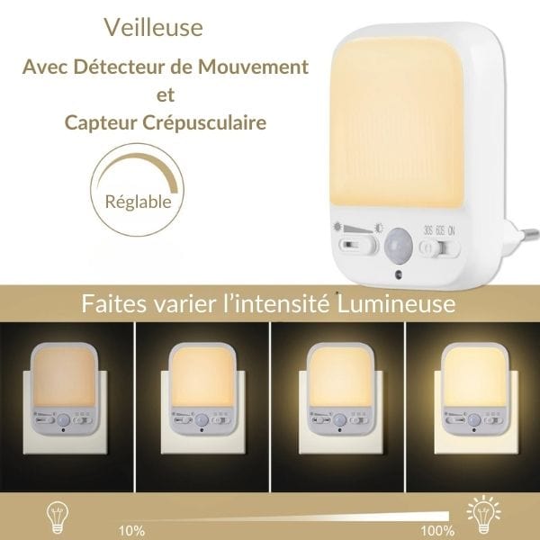 Veilleuse de Nuit DodoLum Motion Sensor Plug-in Night Light Warm White