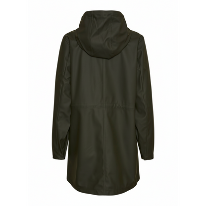 VMMALOU Women's Chic Waterproof Hooded Rain Jacket - Stylish Outdoor Protection
