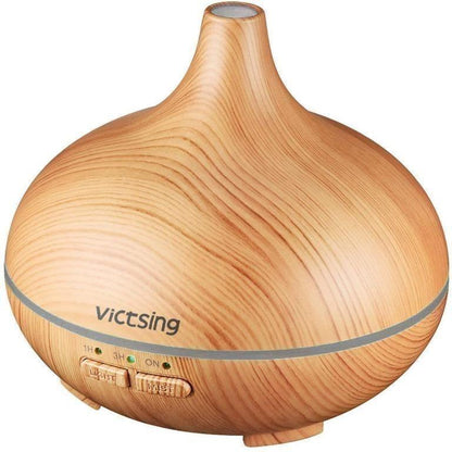 VicTsing HM057B Ultrasonic Oil Diffuser 150ml Wood Grain