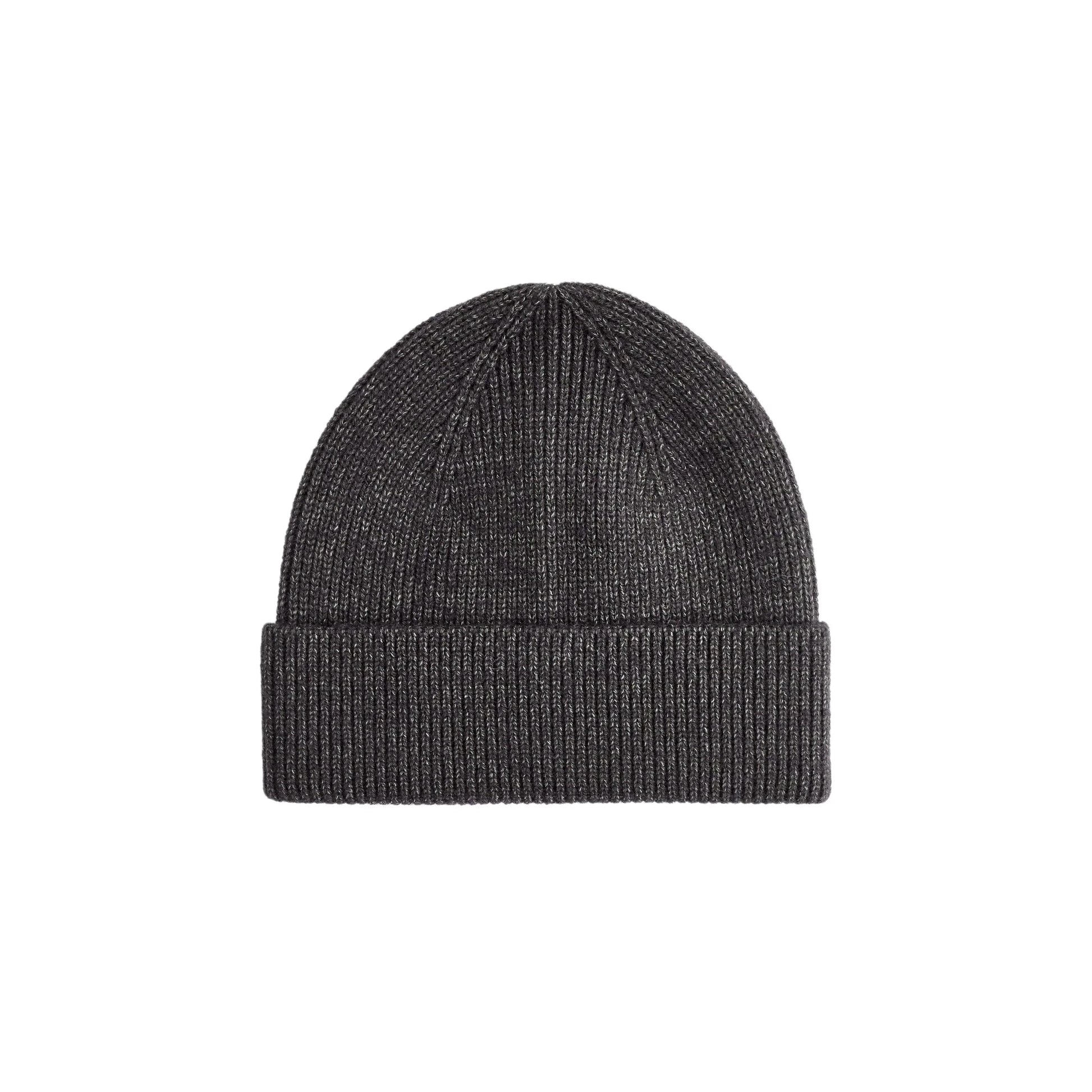 Celio Anthra Mel Grey Knitted Beanie Soft Ribbed Winter Hat