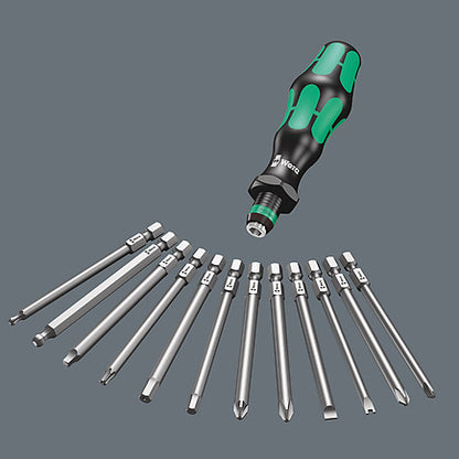 Wera Kraftform Kompakt 60 KK 17-Piece Screwdriver Bit Set with Rapidaptor Holder