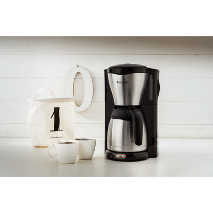 Philips Café Gaia Drip Filter Coffee Machine Thermal Jug Black Silver 1.2L