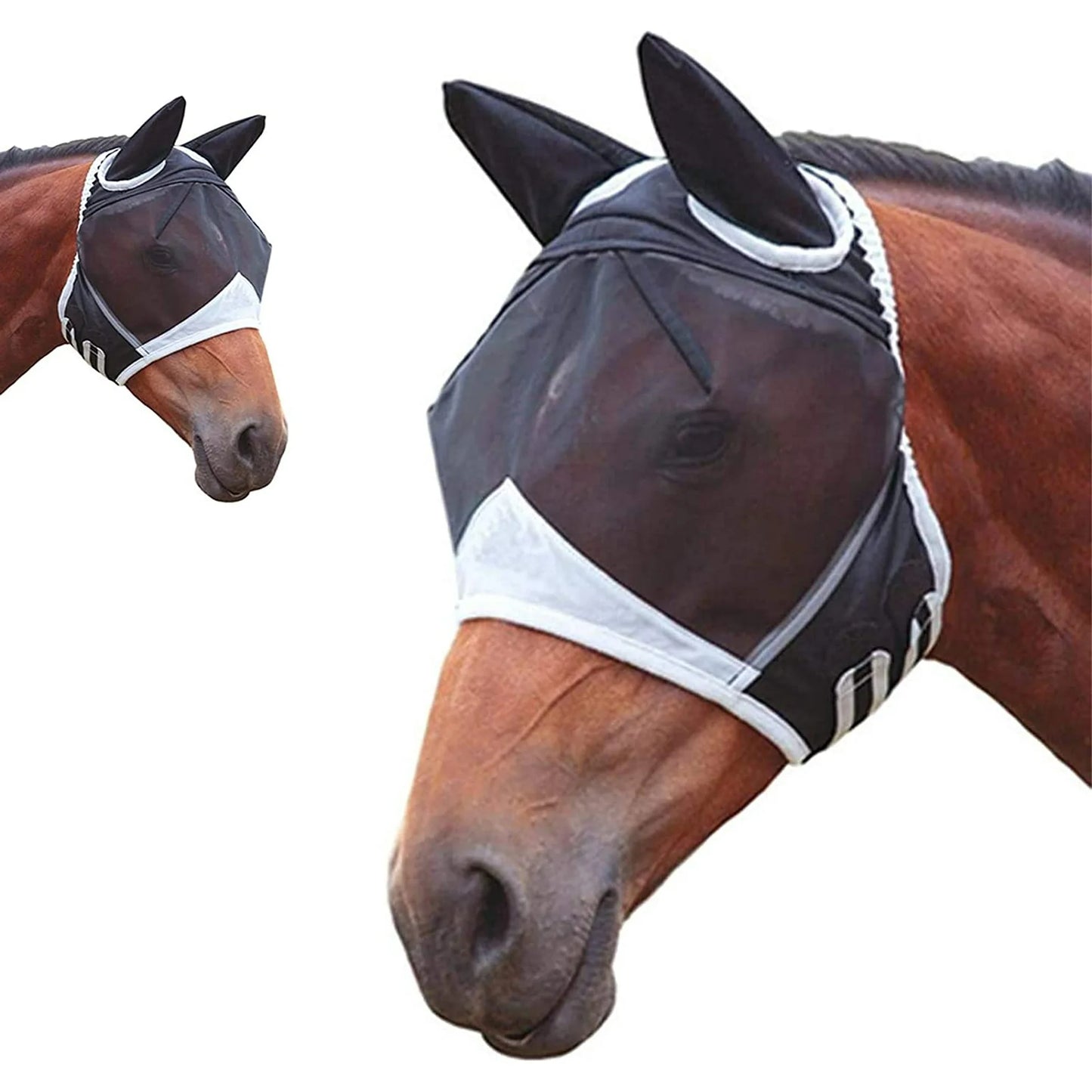 Pluspexy Horse Fly Mask with Ears UV Protection