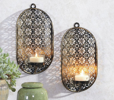Harms Wall Candle Sconce Holder Set of 2 19cm