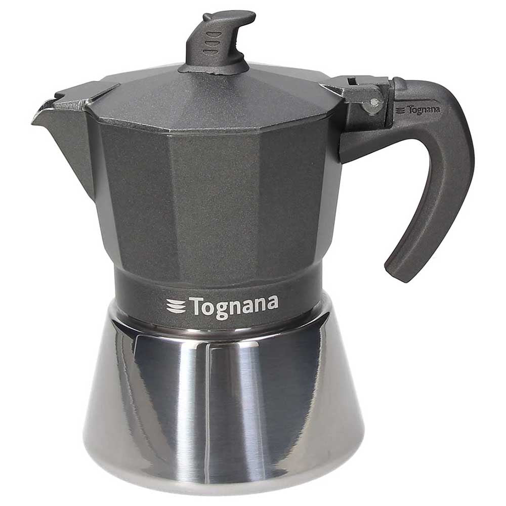 Ultra Class Induction 3-Cup Stovetop Espresso Maker, Black Aluminum
