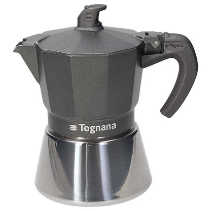 Ultra Class Induction 3-Cup Stovetop Espresso Maker, Black Aluminum