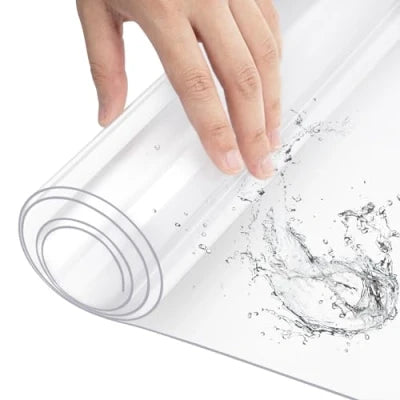 WOLTU 2mm Thick Clear PVC Tablecloth: Heavy-Duty Waterproof Rectangular Table Protector