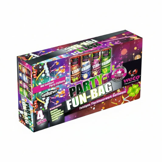 Weco Table Fireworks Party Fun Bag 4-Piece Confetti Surprise Filling