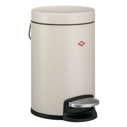 Wesco 3L Pedal Bin 113: Matte Sand, Soft-Close Lid, Compact Kitchen Waste