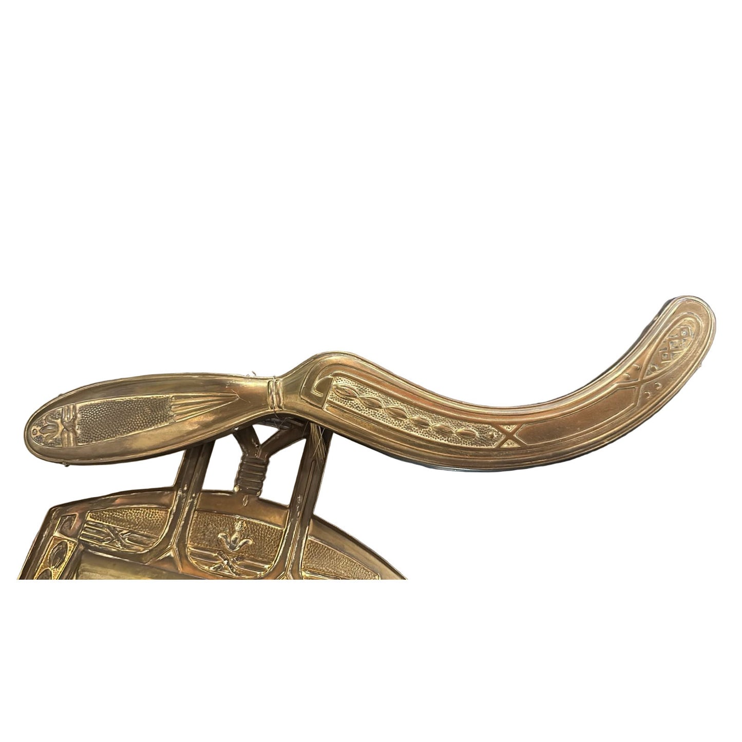 Antique Brass Dustpan and Brush Set – Handcrafted Vintage Cleaning Tool