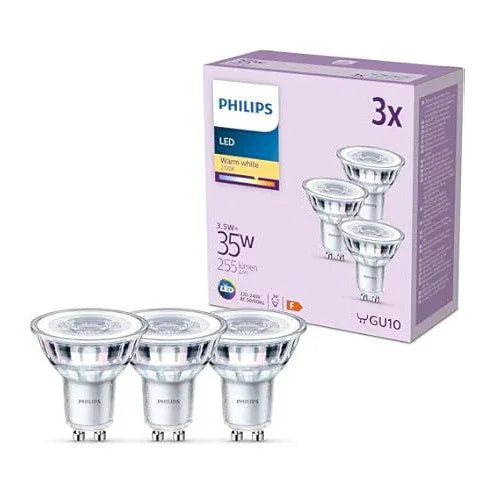 Philips LED Classic GU10 Spot Bulb 3‑Pack Cool White 4000K / 2700k - Gomix Brands Outlet