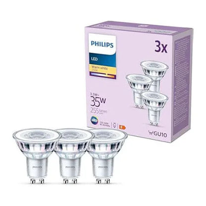 Philips LED Classic GU10 Spot Bulb 3‑Pack Cool White 4000K / 2700k - Gomix Brands Outlet