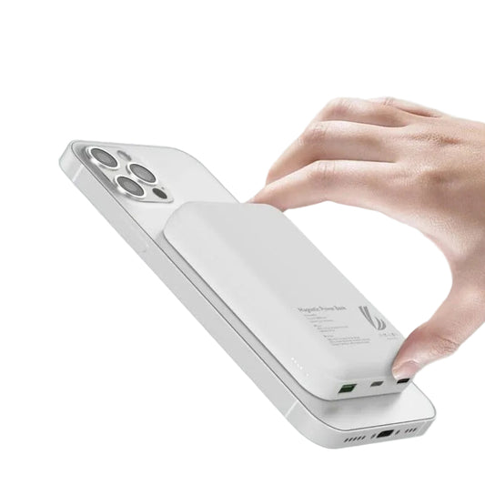 LL TRADER Magnetic Wireless Power Bank, Wireless Portable Charger with USB/USB-C Cable