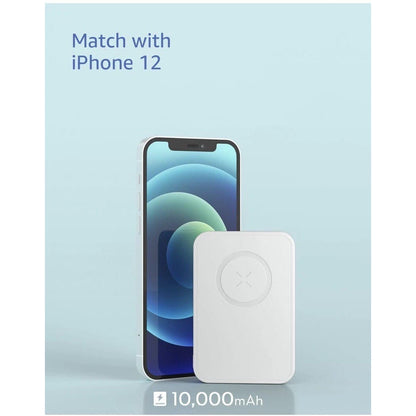 LL TRADER Magnetic Wireless Power Bank, Wireless Portable Charger with USB/USB-C Cable