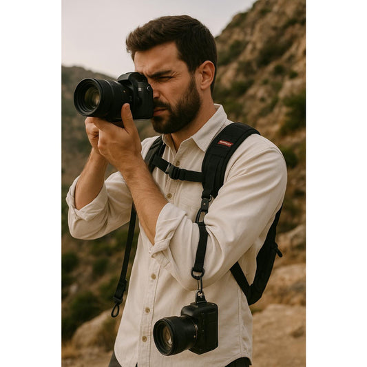 Ztowoto Dual Camera Shoulder Strap with Quick-Release Harness – Outdoor & Travel Ready