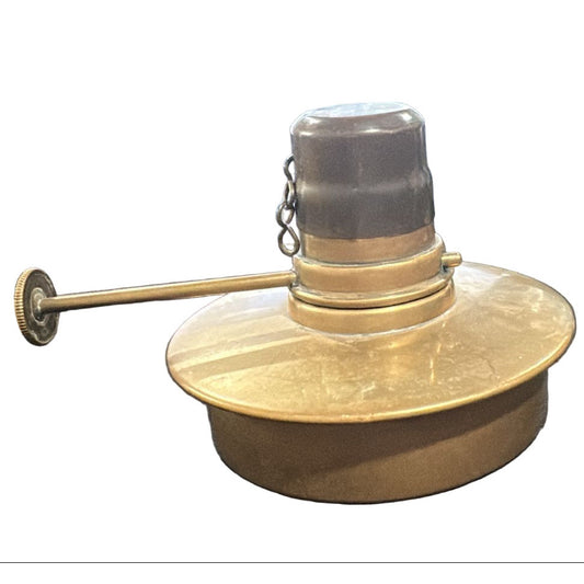 Antique Brass Oil Lamp with Cotton Wick – Handcrafted Vintage Decor