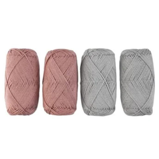 Crelando Cotton Thread Set – 4 Skeins for Crochet & Knitting
