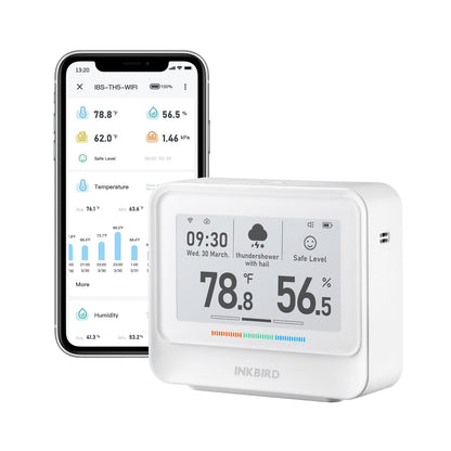 INKBIRD IBS-TH5 WiFi Hygrometer Thermometer White