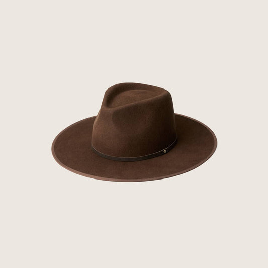 Will & Bear Andy Auburn Dark Brown Wide Brim Hat