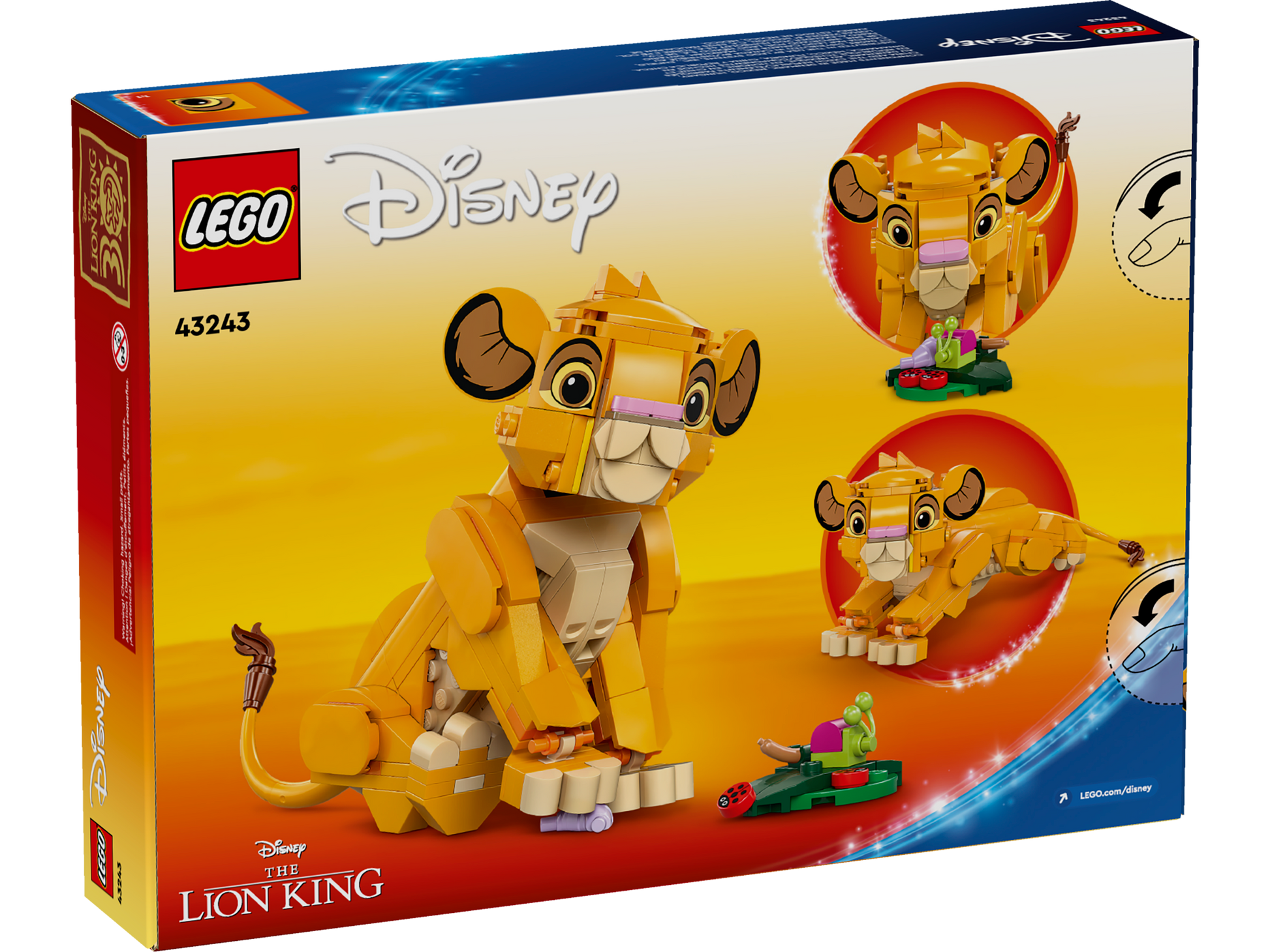 LEGO Disney Simba Lion King Cub 43243 Building Toy Set for Ages 6+