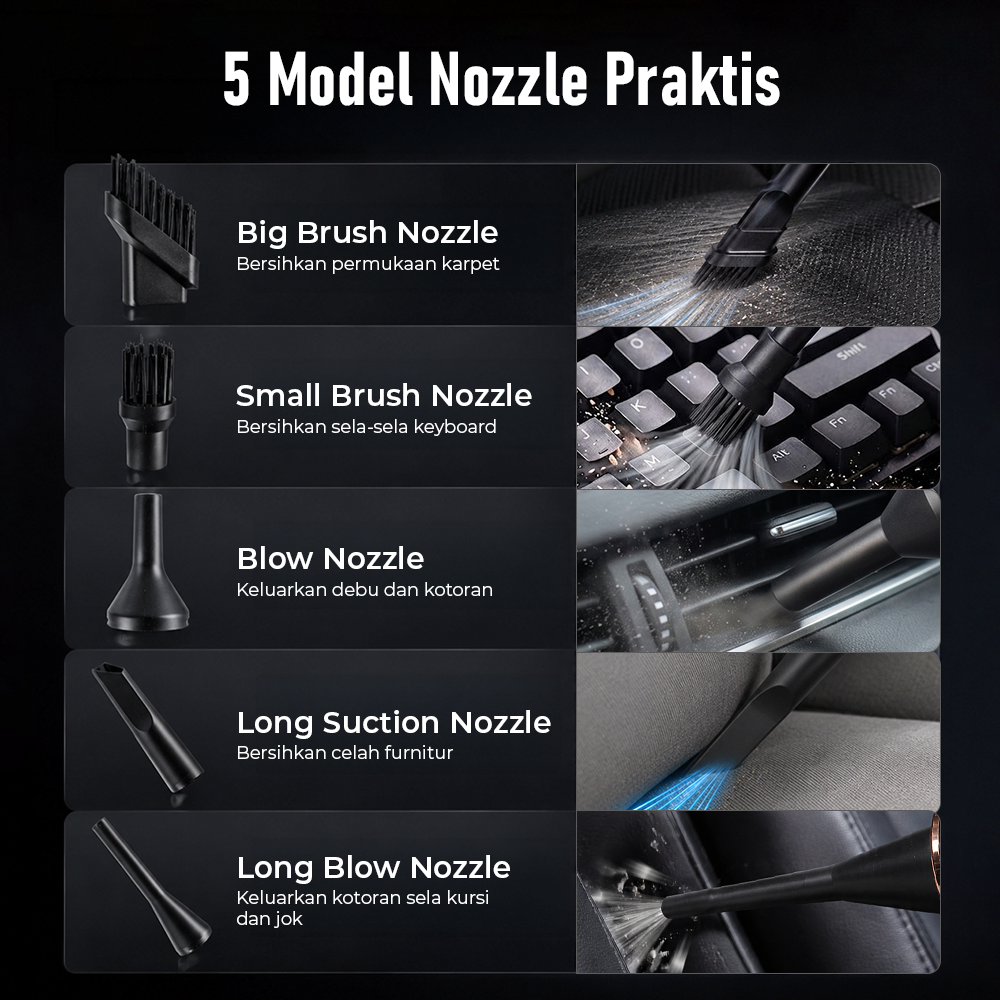 WOKER 7RRSNCBK Car Vacuum Cleaner XCQ-508 Black