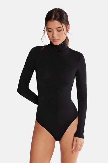 Wolford Colorado Body Black Bodysuit with Soft Cotton Blend
