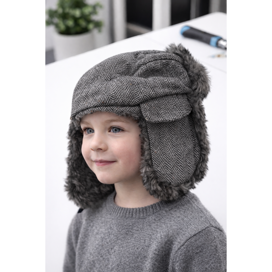 Cat & Jack Boys Faux Fur Winter Trapper Hat