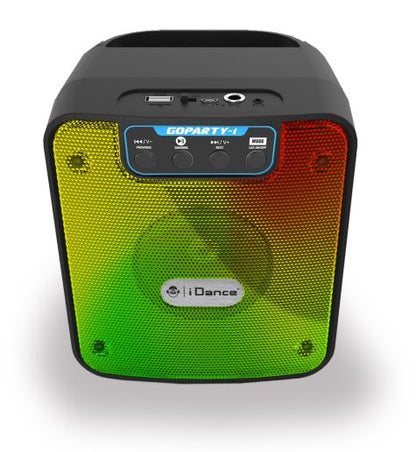 iDance GoParty-1 Portable Bluetooth Speaker with Integrated Disco LED Lighting